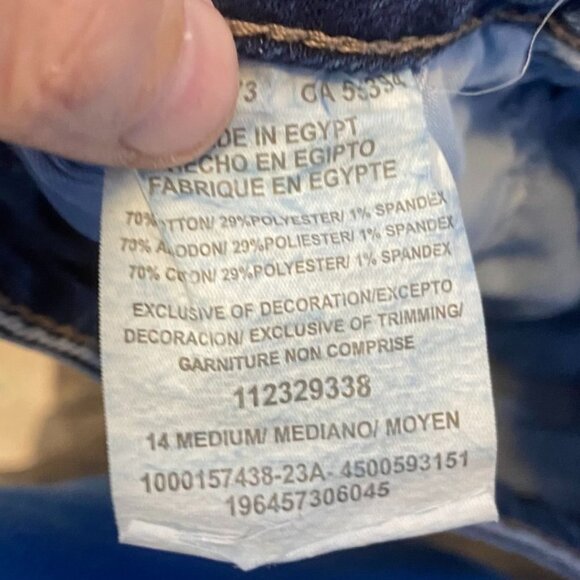 Lee Womens Jeans Size 14 Medium Blue Denim Straight Leg Cotton Blend Stretch - Picture 4 of 16